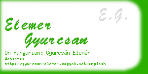 elemer gyurcsan business card